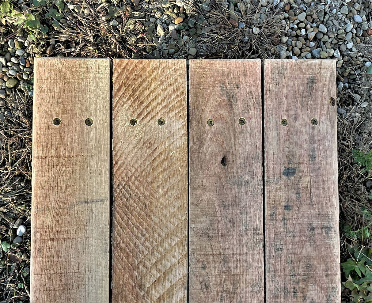 Classic Amish Reclaimed Wood Deck/Spa Step, Patio Door Platform, Indoor/Outdoor Stair/Step Stool. Natural, Rustic, Heavy Duty, Wide, Versatile. Handmade in USA. 36 x 14 x 7”. Forest-to-Table