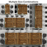 Tribesigns Rectangular Conference Table for 4-6 People, Office Meeting Table with Sturdy Legs, Small Conference Room Table for Office Meeting Breakroom, Brown and Black Tribesigns