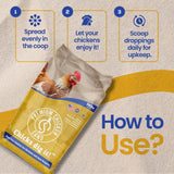 Premium Chicken Sand, 50 lb Bag Odor Eliminating Bedding for Chicken Coops, Nesting Boxes & Runs Premium Chicken Sand