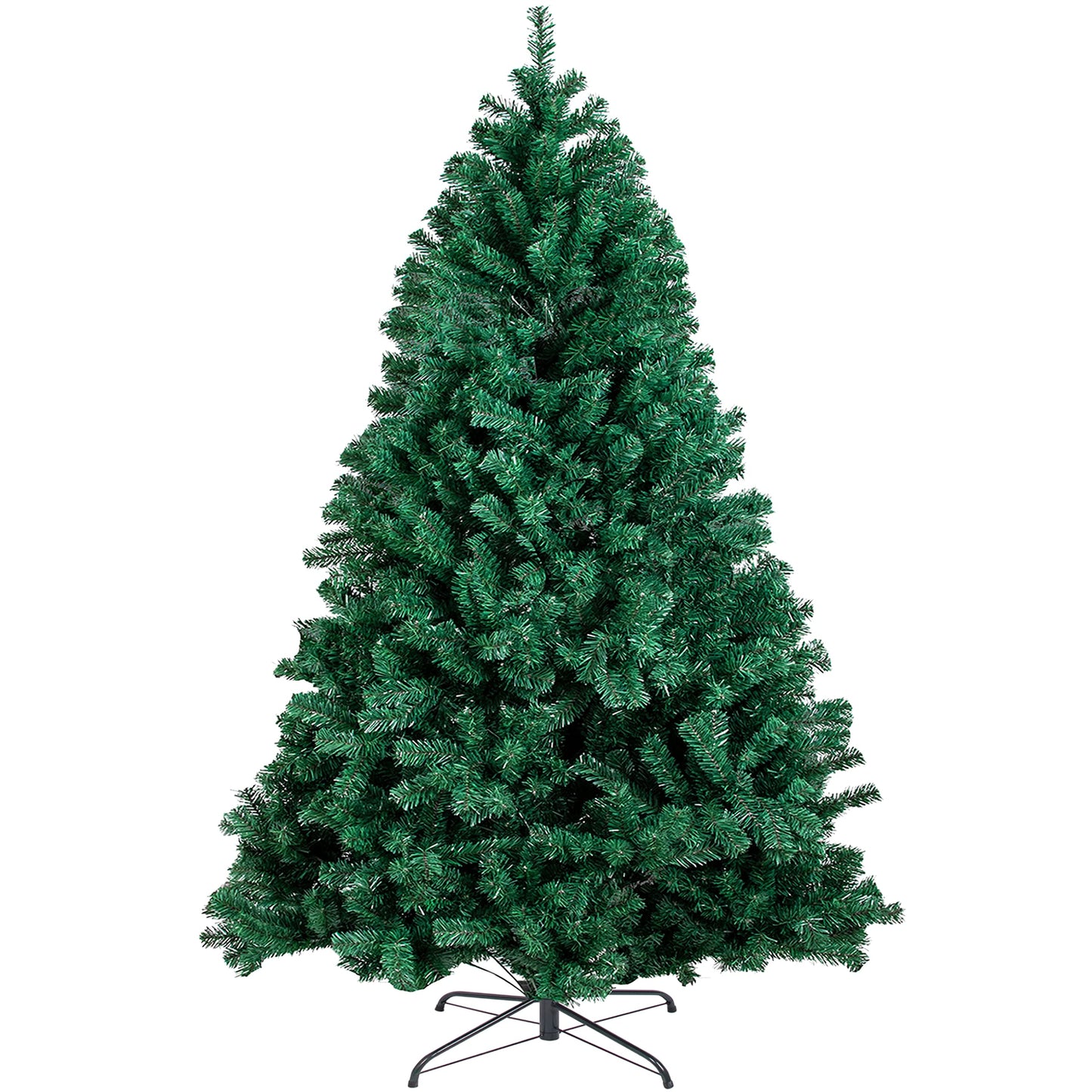 9FT 2,300 Tips Artificial Christmas Pine Tree Fake Xmas Spruce Trees Holiday Decoration with Metal Stand Easy Assembly for Outdoor and Indoor Decor Green