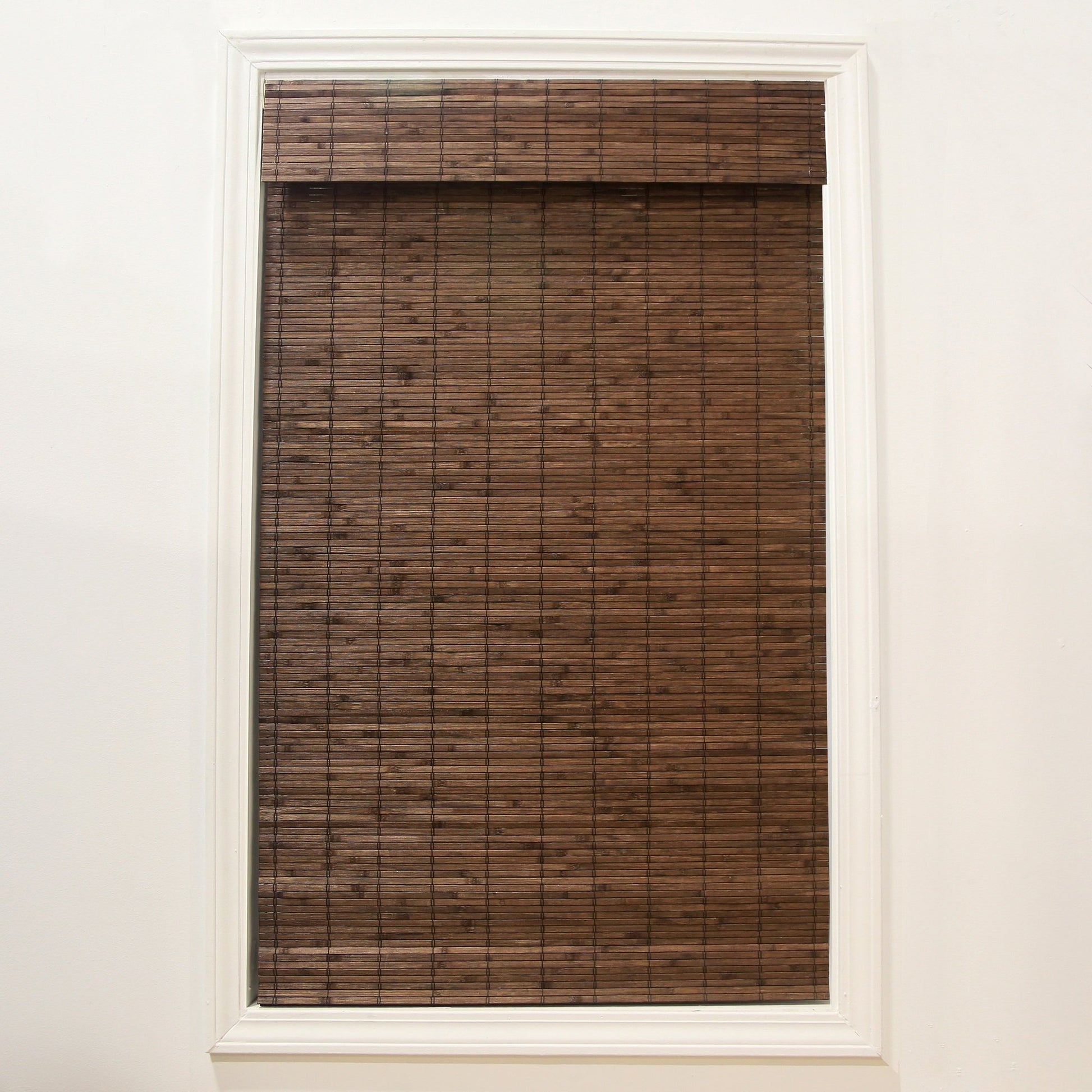 Radiance Cocoa Cordless Bamboo Roman Shades - 35 in. W x 64 in. L - Inside Mount Natural Window Treatments - WoodArtSupply