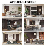 POHARE WPC Slat Wall Panels, 8 Pack Accent Decorative Acoustic Wood Slats for Wall and Ceilings, Acoustic Panels for Interior Wall Modern Décor, Walnut, 95 x 6 in POHARE