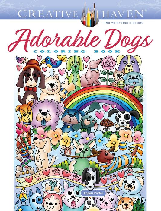 Creative Haven Adorable Dogs Coloring Book (Adult Coloring Books: Pets)