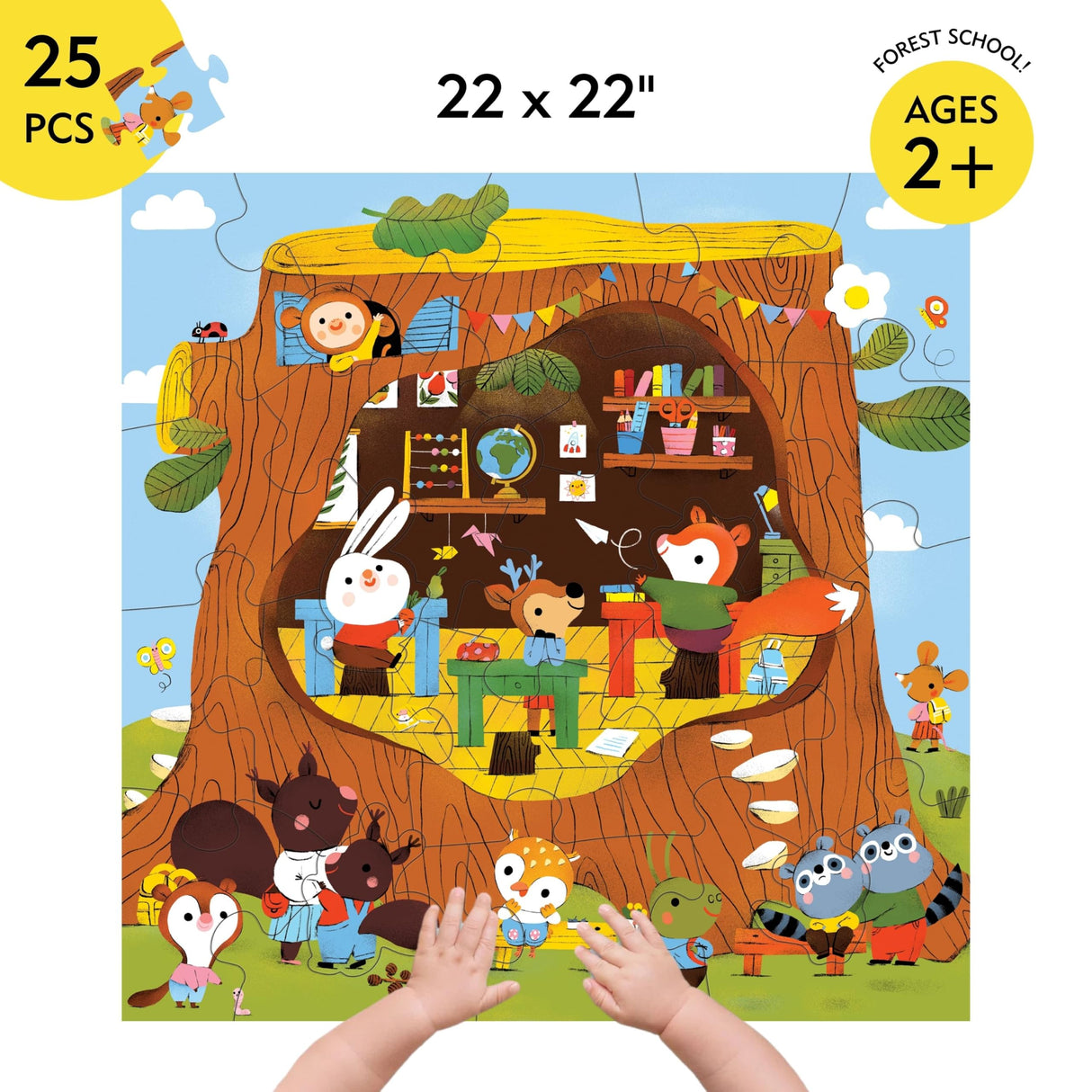 Mudpuppy Forest School 25 Piece Floor Puzzle with Shaped Pieces Mudpuppy