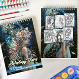 TPLHOUSE Astrology Fairy Coloring Book Spiral Bound for Adults and Teen Girls, Premium Cover, 30 Astrological Coloring Pages of Cosmic Fairies for Stress Relief and Relaxation TPLHOUSE