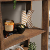 Sauder Trestle 5-Shelf Bookcase in Vintage Oak Finish - Stylish Storage for Any Room Sauder