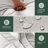 ZIENLIFE Patio Furniture Set, 8 Piece All-Weather PE Wicker Sectional Sofa with 5.9" Wide Armrest, Waterproof Cushions & Ottomans with Modular Outdoor Couch for Backyard, Deck, Garden ZIENLIFE