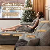 AUGOP 108" Sectional Couches for Living Room Modern Modular Sofa with L-Shape Couchs Upholstered Boneless Couch Deep Seat Sectional Couch with Chaise (Camel, Left Facing Chaise+2Seaters) AUGOP