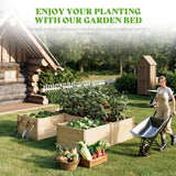 PaPaJet Wooden Raised Garden Bed for Outdoor, Deep Large Planter Box for Gardening, Vegetables, Flowers, Herbs（8×6×2FT） PaPaJet