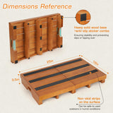 Wooden Step Stool, 3.5" One Step Stool, Non-Slip Outdoor Steps, Heavy Duty Wooden Platform Mobility Step, Half Steps for Seniors Adults with Bad Knee, No Assembly Required Tohiasen