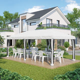 Outsunny 10' x 20' Pop Up Canopy Tent with Netting, Heavy Duty Large Party Tent, Instant Sun Shelter with Carry Bag for Backyard Garden Patio, Cream White Outsunny