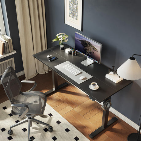 Agilestic Electric Standing Desk, 48 x 24 Inches Height Adjustable Desk, Sit Stand up Desk for Work Office Home, Ergonomic Rising Gaming Computer Table with Memory Preset, Black Agilestic