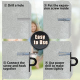 Gelury [Upgraded] Hammock Hooks Heavy Duty, 1700lbs Capacity Hammock Hanging Kit, 2pcs 10MM 304 Stainless Steel Pad Eye Hooks for Porch Swing Hanging, Hammock Chair, Wall Ceiling Mount Hanger Gelury