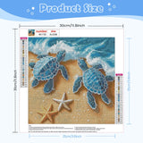 NEWENMO Turtles Diamonds Painting Kits for Adults Beginner, DIY 5D Starfish Diamond Art Paint with Round Diamonds, Full Drill Gem Art Beach Diamonds Art Painting for Home Wall Decor 12x12 Inch NEWENMO