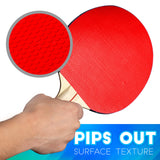 Franklin Sports Ping Pong Paddle Set with Balls - 4 Player Table Tennis Kit - (4) Ping Pong Paddles + (6) Balls - Red + Blue Table Tennis Rackets - Full Starter Kit Franklin Sports
