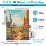 Upigi Landscape Diamond Painting Kits for Adults,Desert Landscape DIY 5D Diamond Painting Kits for Beginners,Round Full Drill Gem Art Crafts Kit for Home Wall Decor 12 x 16 Inch Upigi