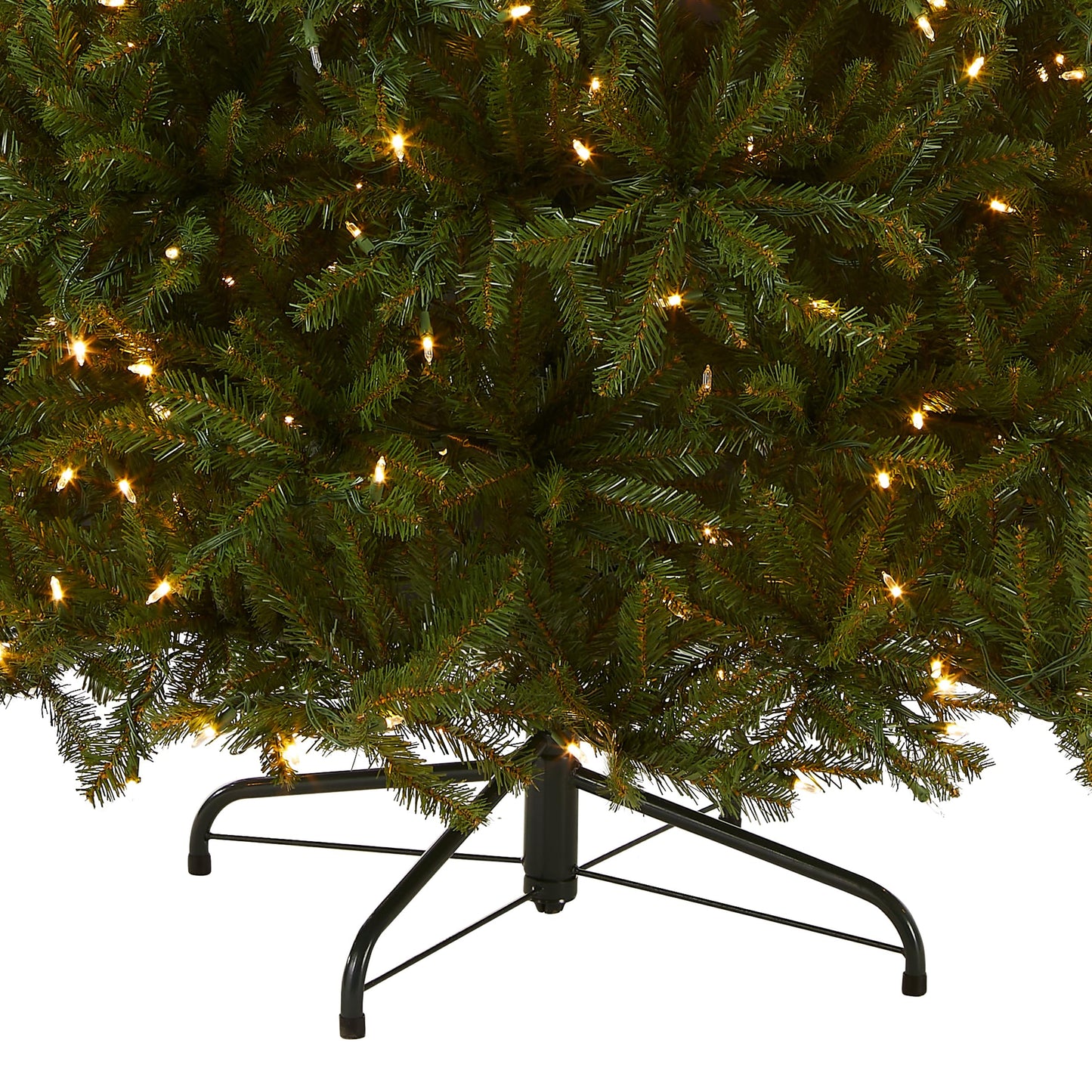 National Tree Company Pre-Lit Artificial Full Christmas Tree, Green, Dunhill Fir, Dual Color LED Lights, Includes PowerConnect and Stand, 7.5 Feet