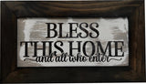 Bellewood Designs Bless This Home And All Who Enter Decorative Wall-Mounted Secure Hidden Gun Cabinet Bellewood Designs