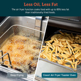 COSORI Air Fryer Toaster Oven Combo 13-in-1, 32Qt APP & Voice Control Convection Oven Countertop, Bake, Broil, Roast, Dehydrate, Sous Vide, 134 Recipes & 4 Accessories, Black, Stainless Steel COSORI