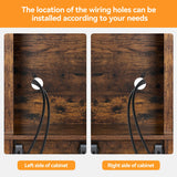 IDEALHOUSE Farmhouse Coffee Bar Cabinet with Sliding Barn Door, 72" Tall Buffet Cabinet with Storage Shelves, Liquor Cabinet with Wine and Glasses Rack,Sideboard Cupboard for Kitchen,Dining Room,Brown IDEALHOUSE