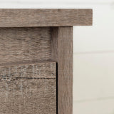 South Shore Tassio 1-Drawer Nightstand-Weathered Oak South Shore