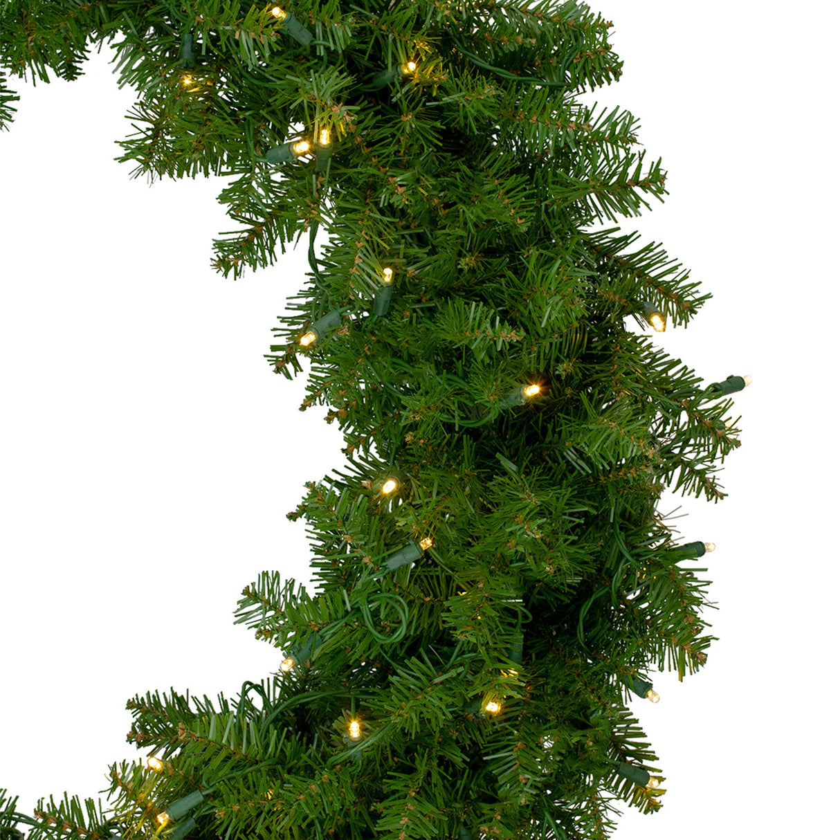 Pre-Lit Northern Pine Artificial Christmas Wreath - 36" - Warm White LED Lights Northlight