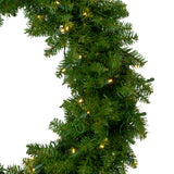 Pre-Lit Northern Pine Artificial Christmas Wreath - 36" - Warm White LED Lights Northlight