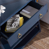 Safavieh Home Collection Johni Navy and Gold 5-Shelf Storage Etagere SAFAVIEH