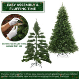Casafield 9FT Realistic Green Spruce Artificial Holiday Christmas Tree with Sturdy Metal Stand Casafield