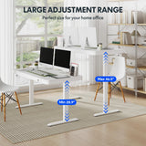 FLEXISPOT 55" White Electric Standing Desk with Drawers, Quick Assembly Home Office Sit Stand Desk with Storage, USB Charging, Computer Desk for Home Office (White Top + Adjustable Frame, Comhar) FLEXISPOT