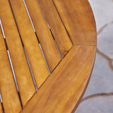 Christopher Knight Home Nick Outdoor Acacia Wood Round Dining Table, Teak Finish Christopher Knight Home