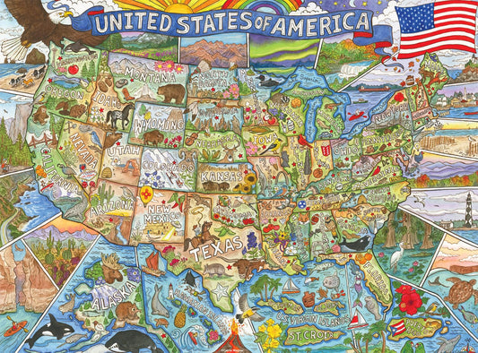 Buffalo Games - Carrie Wagner - Colorful Country - 1000 Piece Jigsaw Puzzle for Adults -Challenging Puzzle Perfect for Game Nights - Finished Size is 26.75 x 19.75