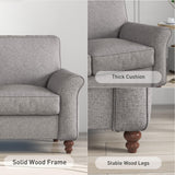 Bonzy Home 57" Loveseat Sofa, 2 Seater Sofa for Living Room, Upholstered Comfy Sofa Couch for Small Space, Living Room, Apartment, Office, Grey Bonzy Home