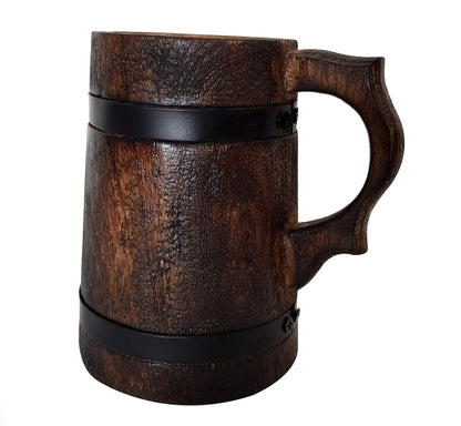 collectiblesBuy Wooden Beer Mug Tankard Stein Handmade Ancient Crafted Coffee Tea Mugs Groomsmen Drink Wedding Kitchen & Bar Accessories Home Decor - WoodArtSupply