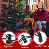 JSungo Folding Christmas Tree Stand, 16.3inch Replacement Christmas Tree Base for 4-6 Feet Artificial Tree, Metal Xmas Tree Holder Fits 0.5 - 1.37 Inch Tree Pole, DarkGreen JSungo