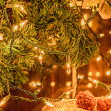 mimigogo 50-Count White Christmas Lights with Green Wire,Mini String Lights for Holiday Decorations, Christmas Tree Lights, Holiday Party, Wedding, Xmas, Home, Indoor & Outdoor Use (13ft Long) mimigogo