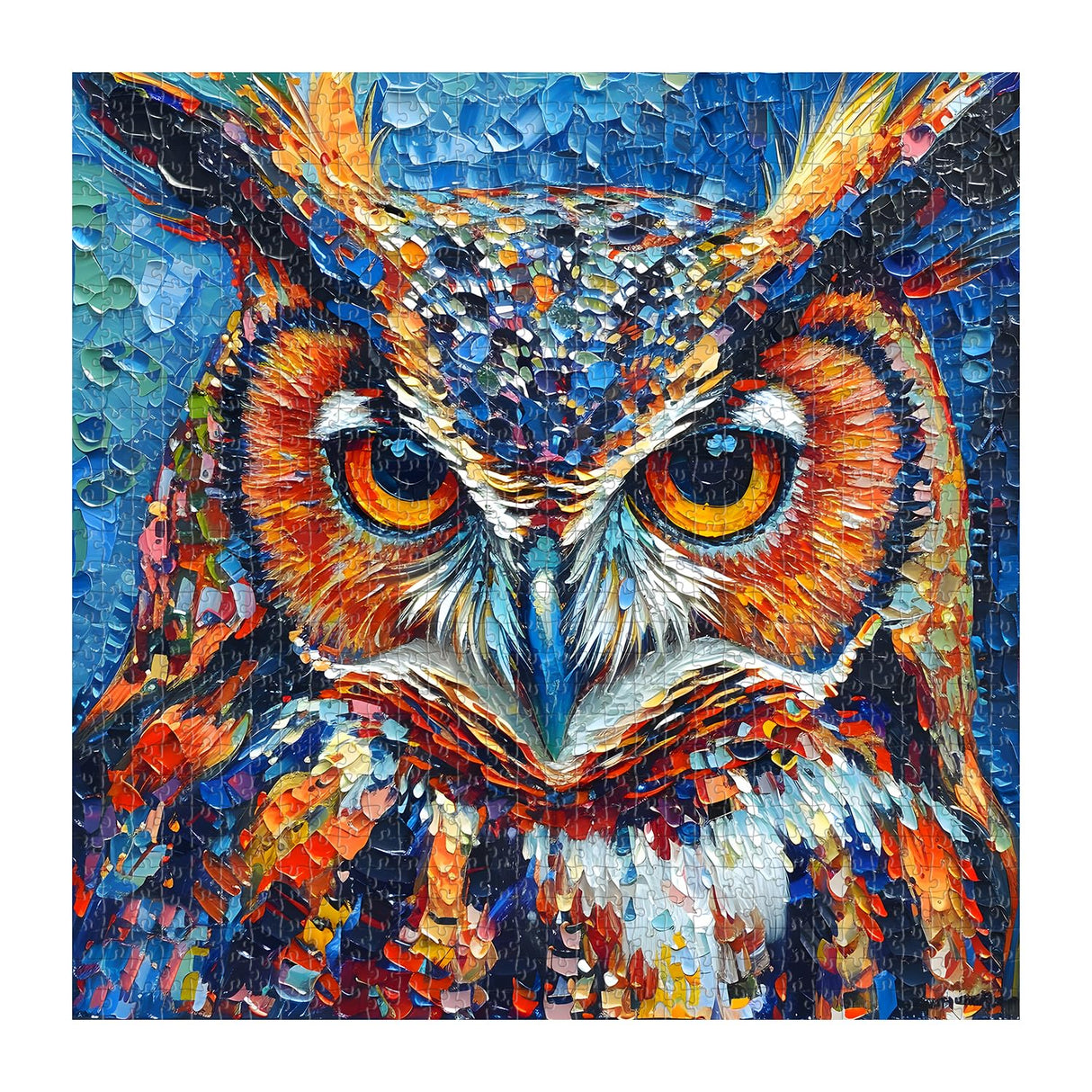 PICKFORU Owl Puzzles 1000 Pieces, Bird Art Puzzles Hard, Impossible Difficult Jigsaw Puzzles 1000 Pieces Owl Painting, Challenging Puzzles as Owl Decor PICKFORU