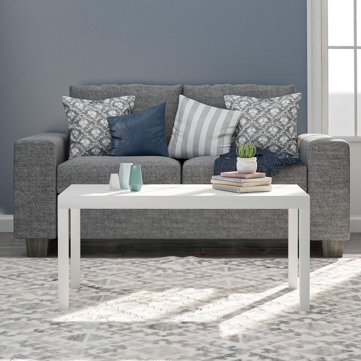 DHP Parsons Modern Coffee Table, White DHP