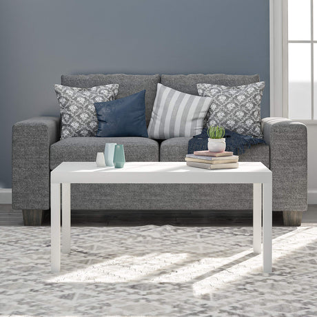 DHP Parsons Modern Coffee Table, White DHP