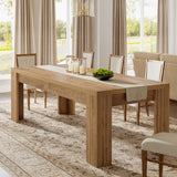 Tribesigns 78.7-Inch Farmhouse Dining Table for 6-8, Large Rectangle Kitchen Table with Heavy Duty Legs for Kitchen & Dining & Living Room (Natural) Tribesigns