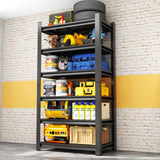 PRESTELION 78" H Storage Shelves Metal Shelving Unit and Storage 6 Tier Utility Rack Shelf Organizer Adjustable Shelves for Garage, Basement, Pantry,Commercial, Warehouse, Industrial, Black PRESTELION