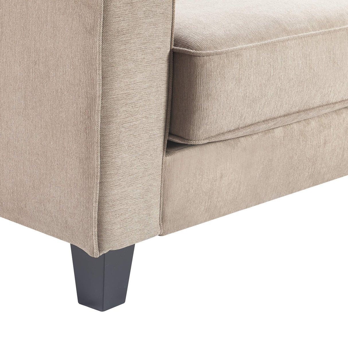 Serta Palisades Storage 1 Modern Design, Track Arms, Foam-Filled Cushions, Easy-to-Clean Fabric Upholstery, 77" Sofa, Soft Beige Serta
