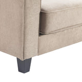 Serta Palisades Storage 1 Modern Design, Track Arms, Foam-Filled Cushions, Easy-to-Clean Fabric Upholstery, 77" Sofa, Soft Beige Serta