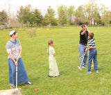 AmishToyBox.com Deluxe Croquet Game Set - 8 Player - with Wooden Stand (Four 28" Handles/Four 32" Handles) AmishToyBox.com
