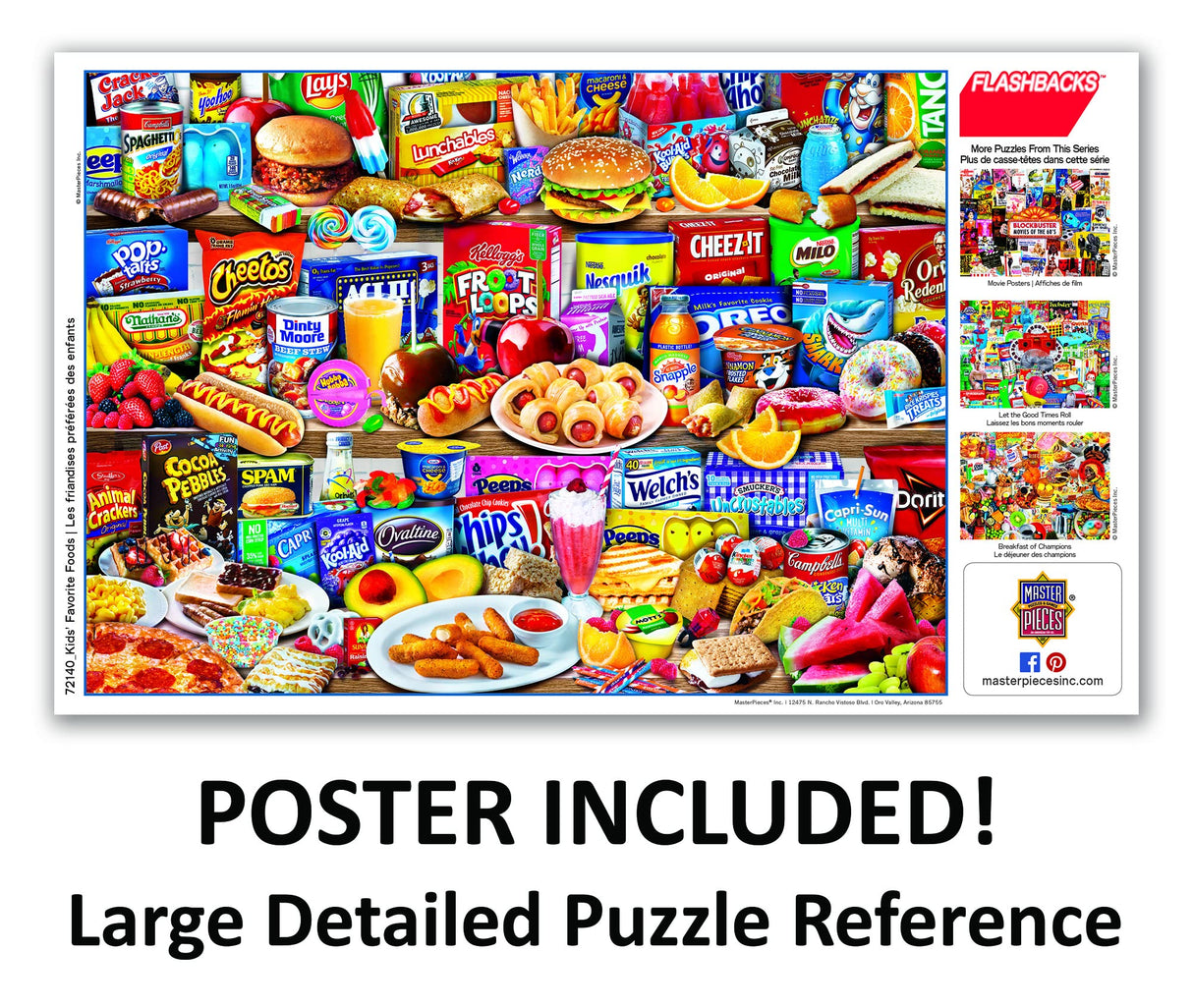 MasterPieces - 1000 Piece Jigsaw Puzzle, Kids Favorite Foods, Fun for Adults, Family, Kids, Non-Glare Finish, 19.25" x 26.75" Masterpieces