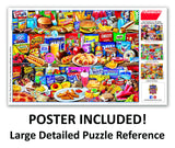 MasterPieces - 1000 Piece Jigsaw Puzzle, Kids Favorite Foods, Fun for Adults, Family, Kids, Non-Glare Finish, 19.25" x 26.75" Masterpieces
