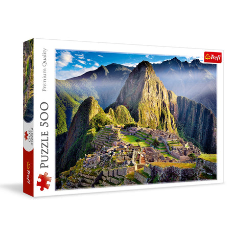 Trefl Historic Sanctuary of Machu Picchu 500 Piece Jigsaw Puzzle Red 19"x13" Print, DIY Puzzle, Creative Fun, Classic Puzzle for Adults and Children from 10 Years Old Trefl