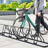 Simple Houseware 5 Bike Bicycle Floor Parking Adjustable Storage Stand, Black Simple Houseware