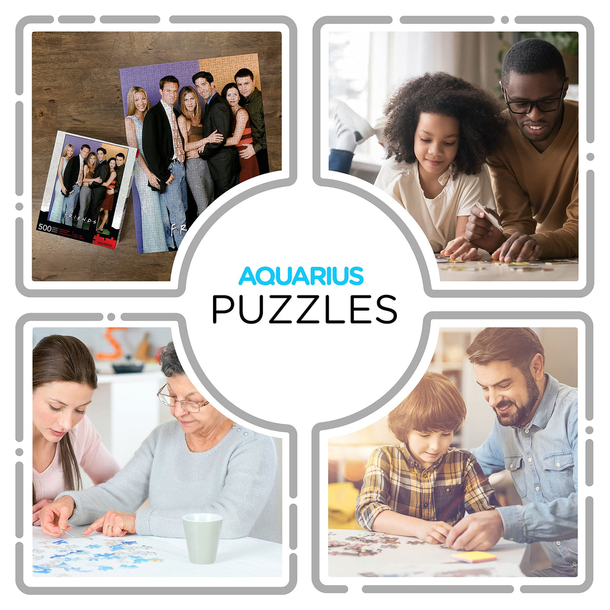 AQUARIUS Friends Cast Puzzle (500 Piece Jigsaw Puzzle) - Officially Licensed Friends TV Show Merchandise & Collectibles - Glare Free - Precision Fit - 14 x 19 Inches AQUARIUS