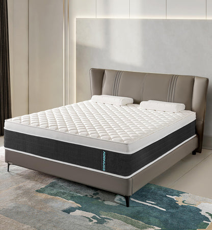 ADDNUSS King Size Mattress, 12 Inch Hybrid King Mattress in a Box, Gel Memory Foam and Pocket Coils Innerpring Mattresses for Pressure Relief, Medium Plush, Motion Isolation, CertiPUR-US.